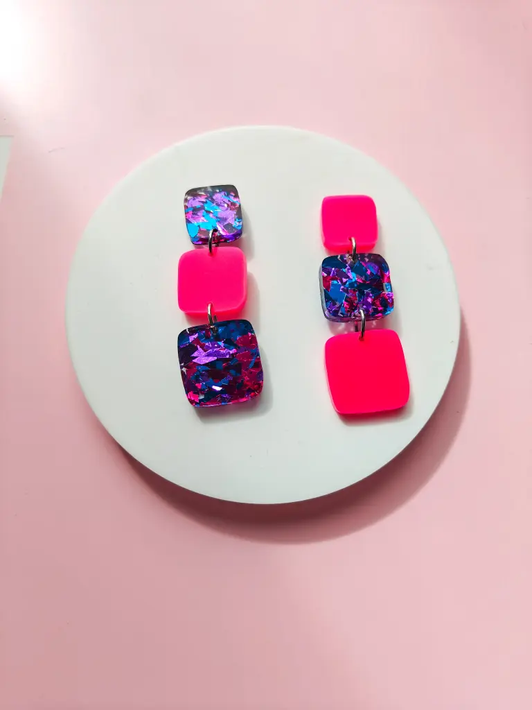 Boucles d'oreilles Opaline galaxie - BABELUTTE  