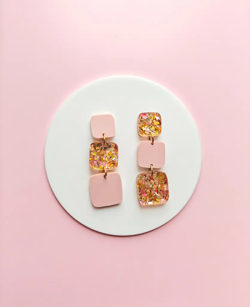 Boucles d'oreilles Opaline blush - BABELUTTE   