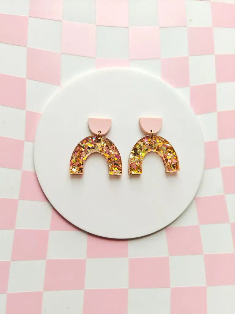 Boucles d'oreilles Alba blush - BABELUTTE    