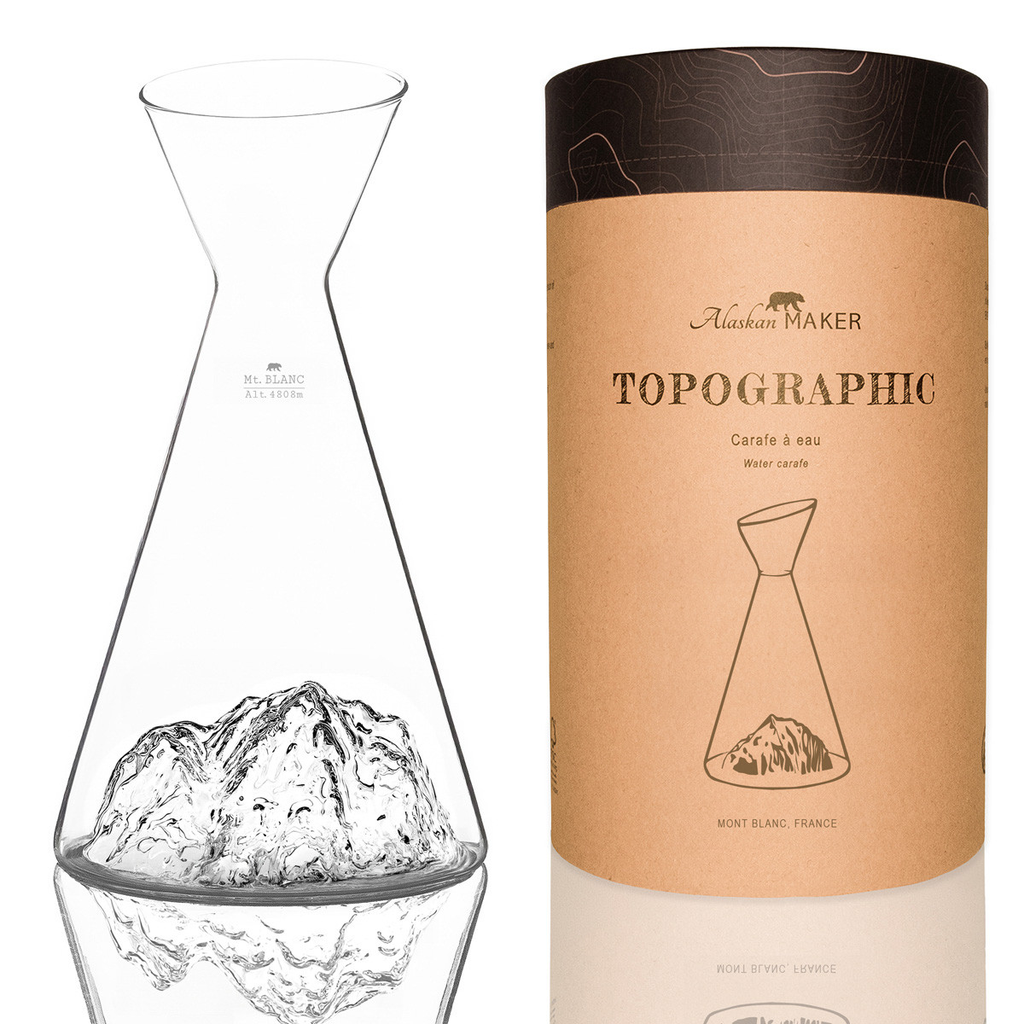 Carafe à eau topographique Mont Blanc - Alaskan Maker