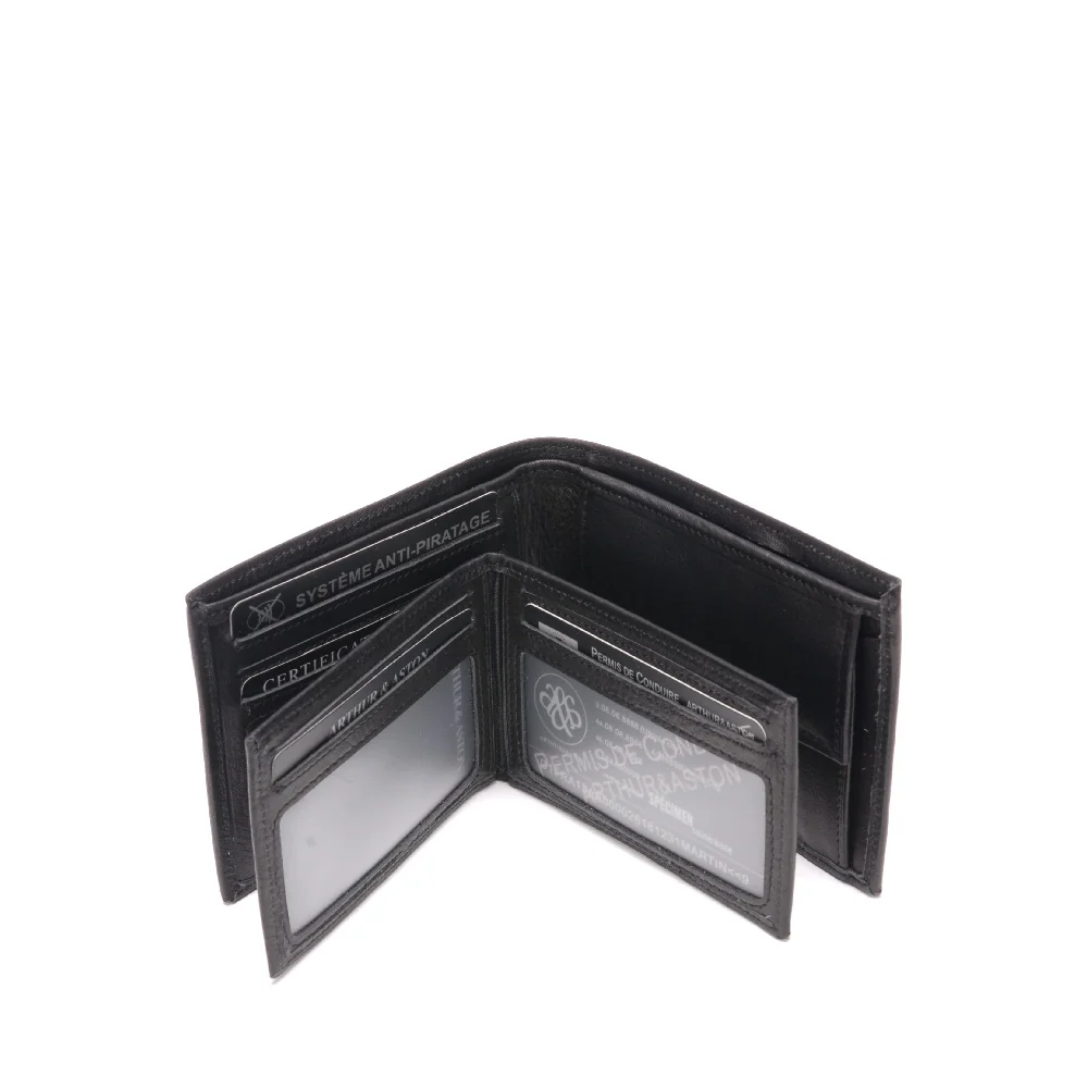  1589-448 Portefeuille Italien et Porte-cartes Pablo Cuir plongé - ARTHUR & ASTON 