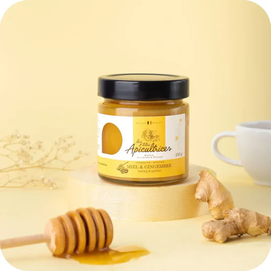 Préparation Miel et Gingembre - Les p'tites Apicultrices