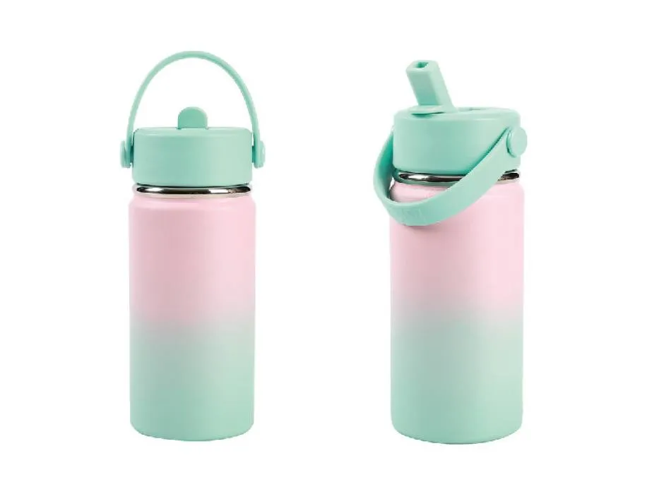 Gourde thermique avec poignée - Turquoise et rose - I-TOTAL