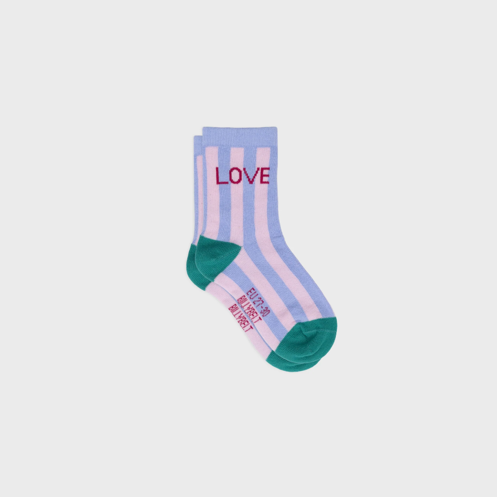 Chaussettes fille rayées - Love -Summer - Peace -  Billybelt