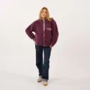 Veste Sherpa femme zippée - Prune - Billybelt
