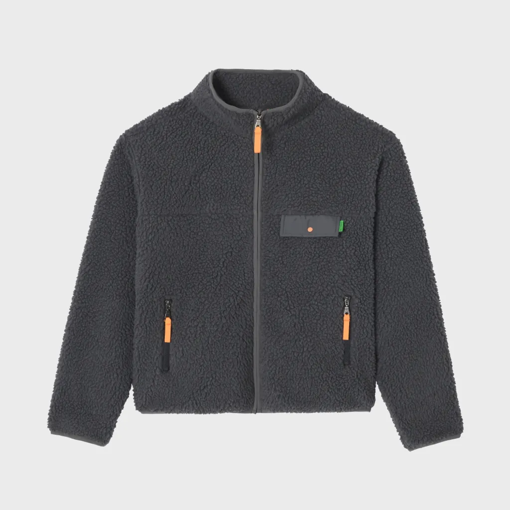 Veste Sherpa femme zippée - Gris anthracite - Billybelt (L)