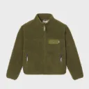 Veste Sherpa femme zippée - Vert olive - Billybelt