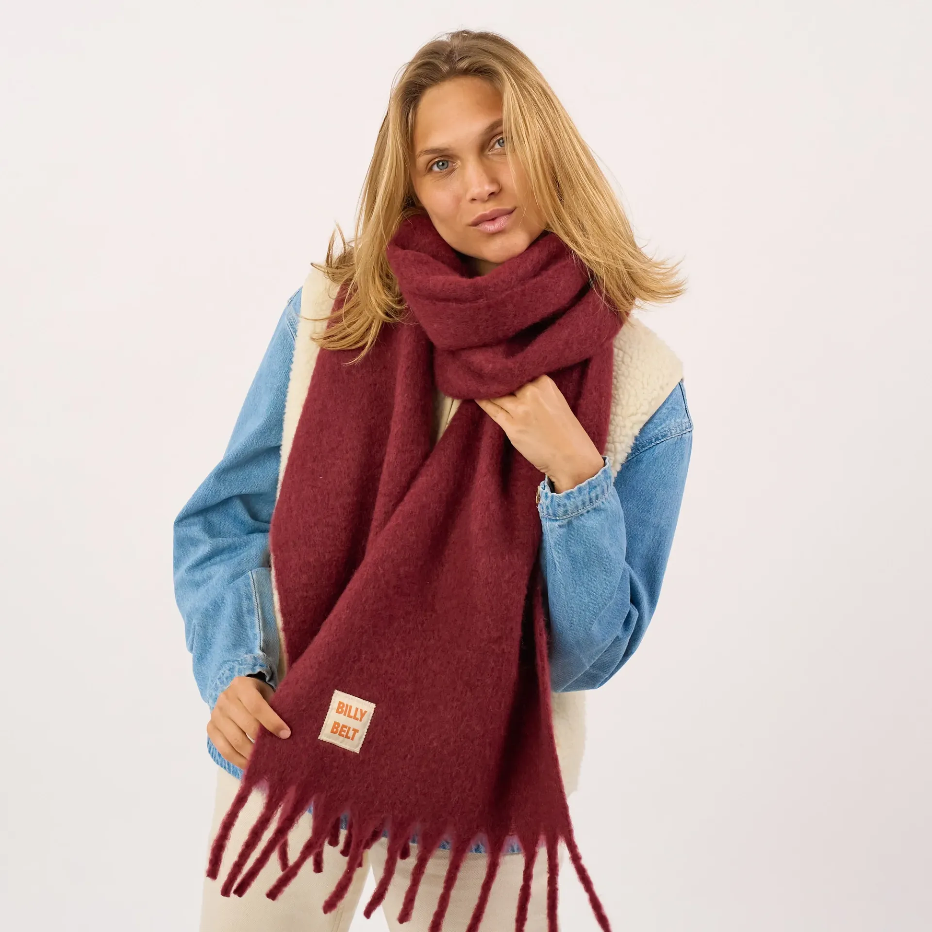 Echarpe en laine - Lie de vin - Billybelt