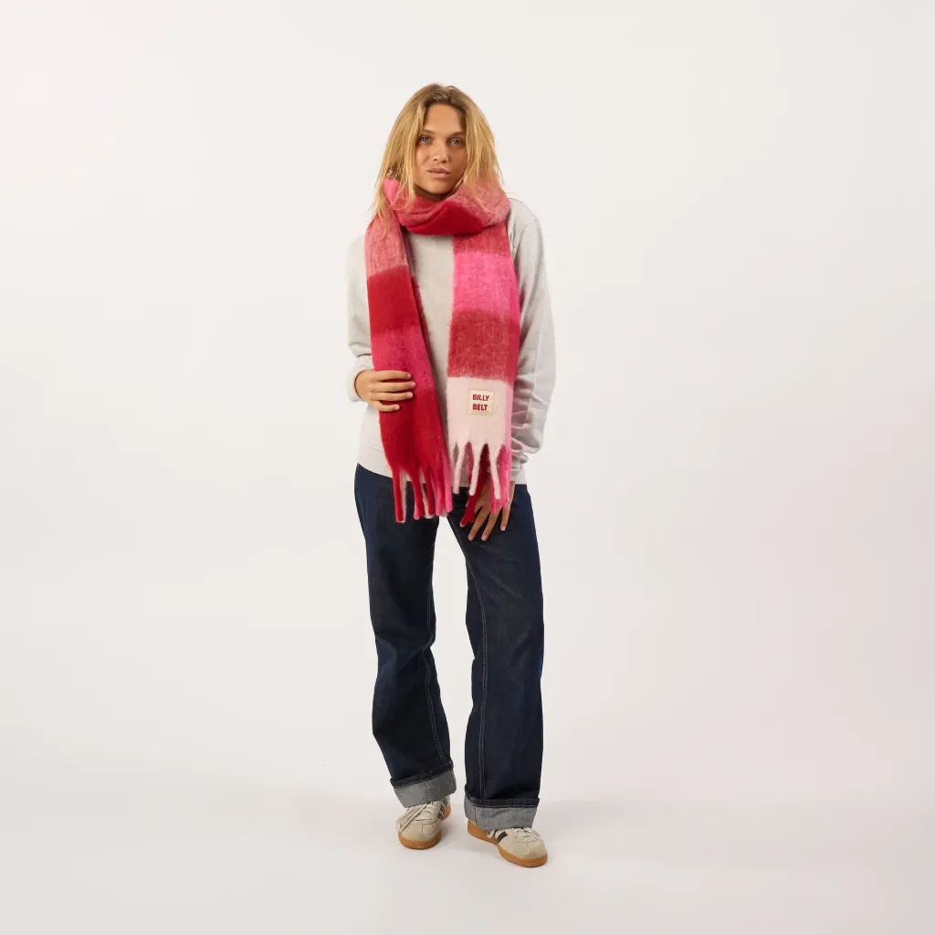 Echarpe en laine - Rose et bordeaux - Billybelt