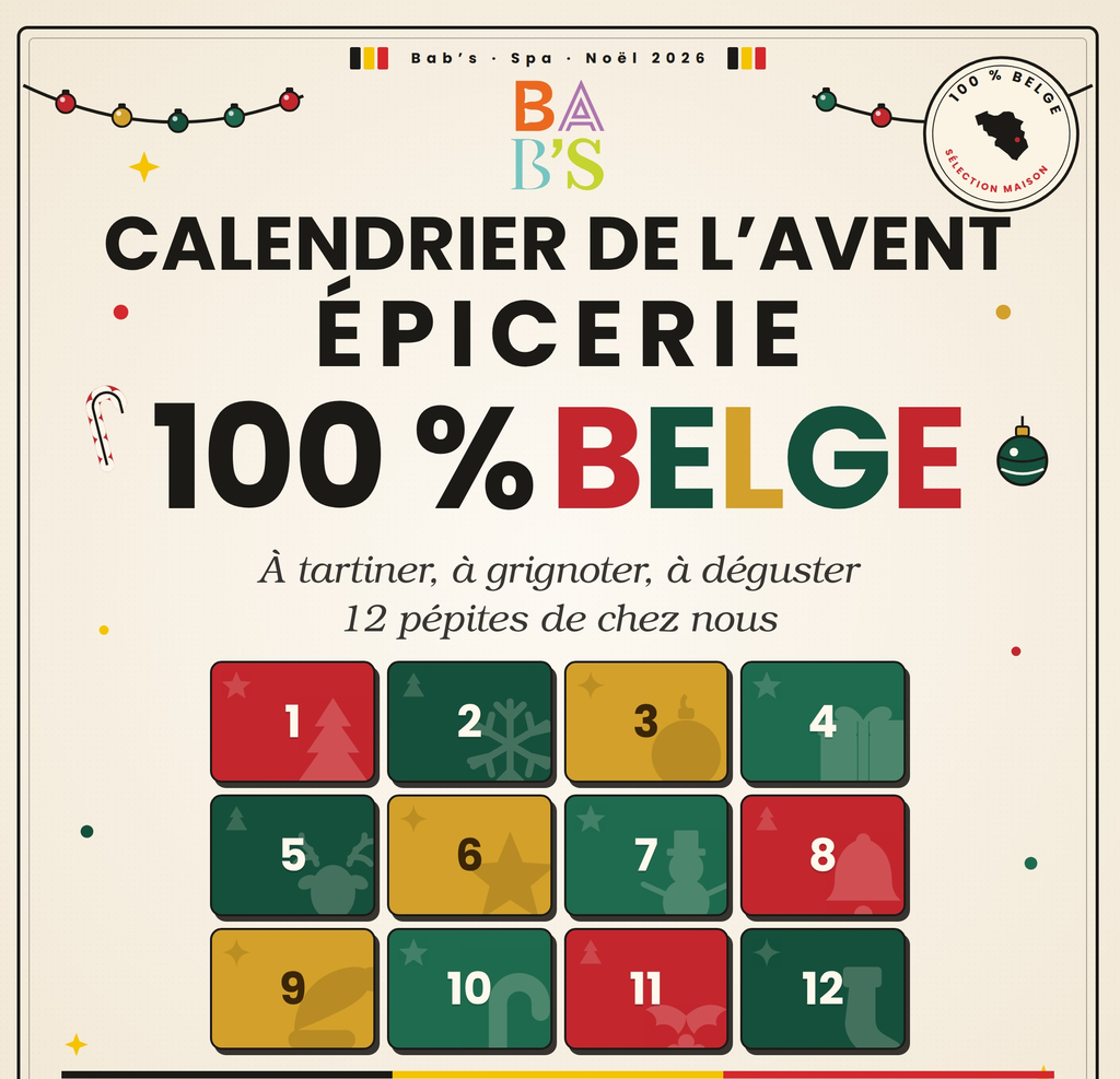 Le calendrier de l'avent épicerie 100% belge !