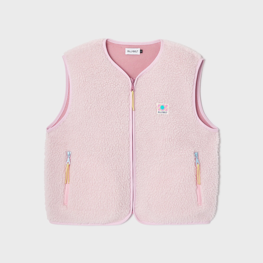 Veste Sherpa femme sans manche - Rose pâle - Billybelt