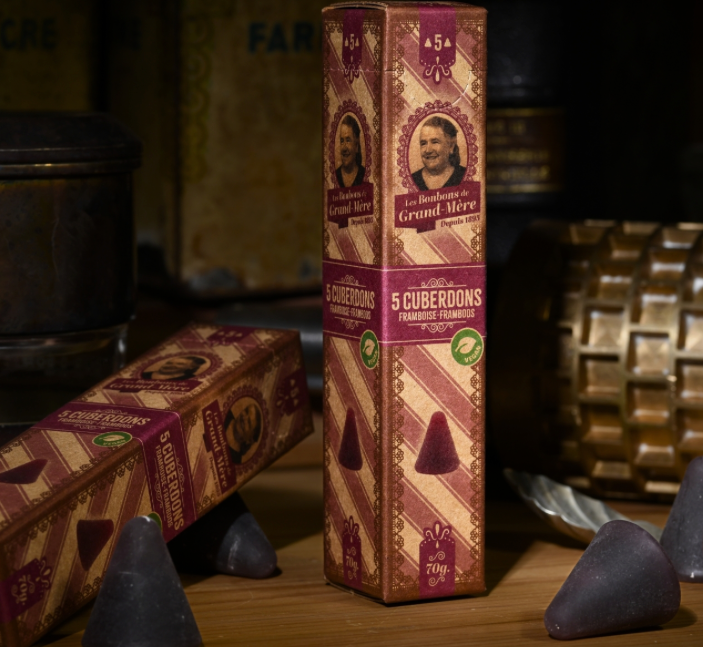 Cuberdons Traditionnels à la Framboise - Les Bonbons de Grand-Mère