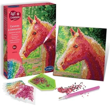 [3373910202404] CANEVAS À DIAMANTER - CHEVAL