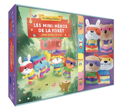 [9791039512763] Coffret marionnettes à doigts - Les mini-héros de la forêt