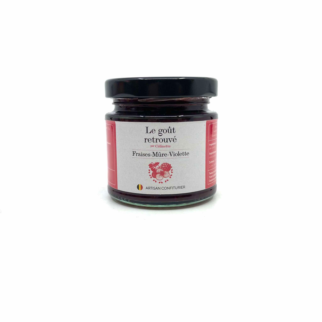 Confiture Fraises-Mûre-Violette - 145g - Les goûts retrouvés