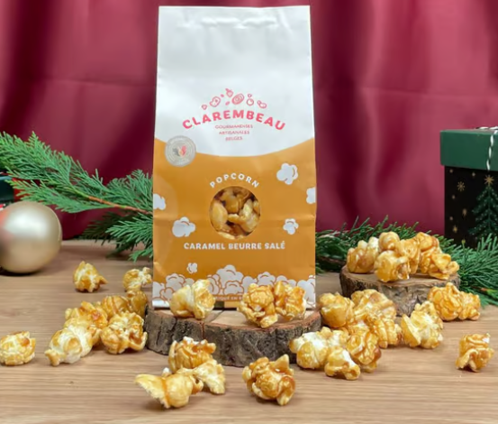 Popcorn caramel beurre salé - 80g - Clarembeau