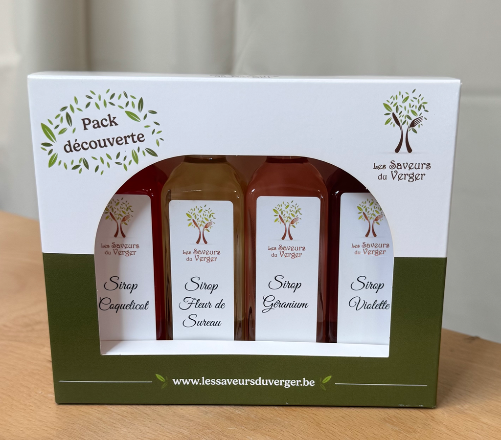 Coffret de 4 sirops assorties - Les saveurs du Verger