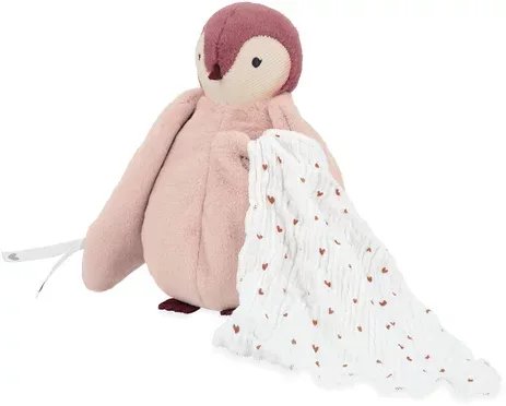[3666502120065] PELUCHE A BISOUS MANCHOT ROSE