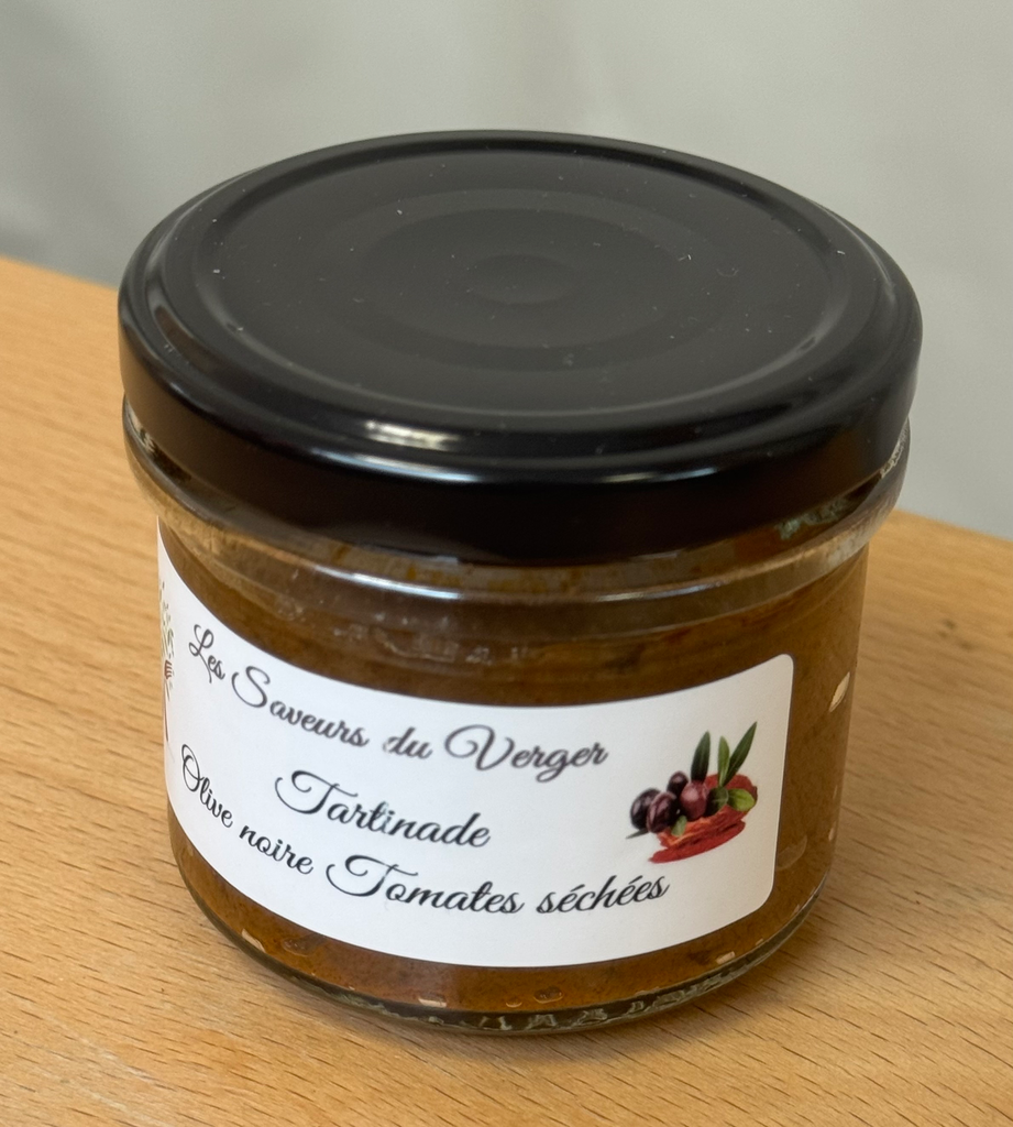 Tartinade Olive noire / Tomates séchées - 125ml - Les saveurs du Verger