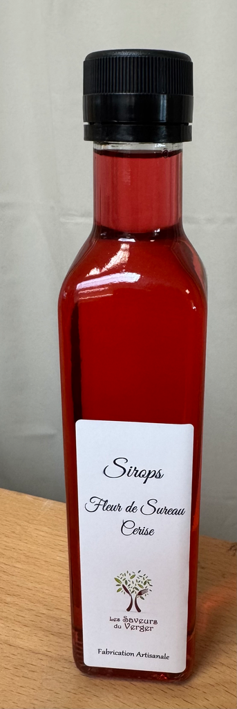 Sirop Fleur de sureau cerise - 25cl - Les saveurs du Verger