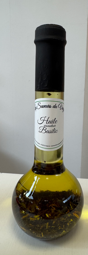 Huile aromatisée Basilic - 20cl - Les saveurs du Verger