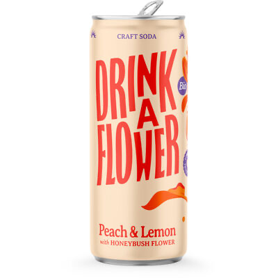 Limonade Pêche et citron avec fleur de Honeybush - 250ml - Drink a Flower
