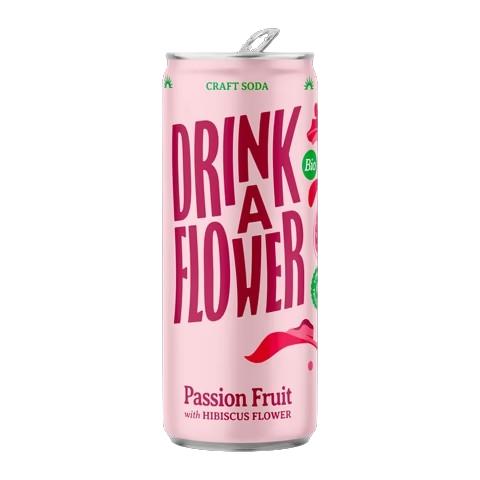 Limonade Fruit de la passion et fleur d'hibiscus - 250ml - Drink a Flower