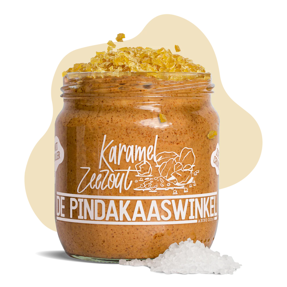 Beurre de Cacahuète Caramel / Sel de mer - De Pindakaaswinkel