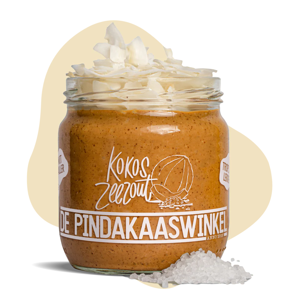 Beurre de Cacahuète Sel de mer / Noix de coco - De Pindakaaswinkel