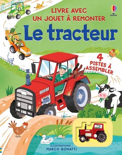 Le tracteur - Livre avec jouet à remonter - Dès 3 ans