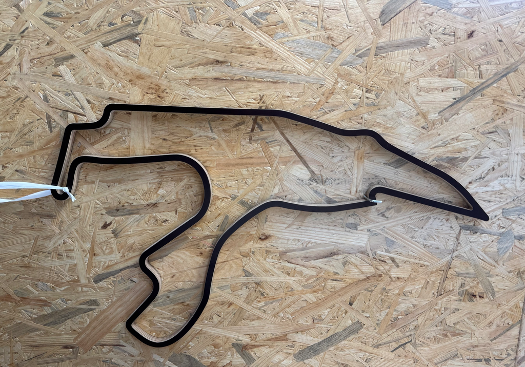 Grand tracé en bois du circuit de Spa-Francorchamps 