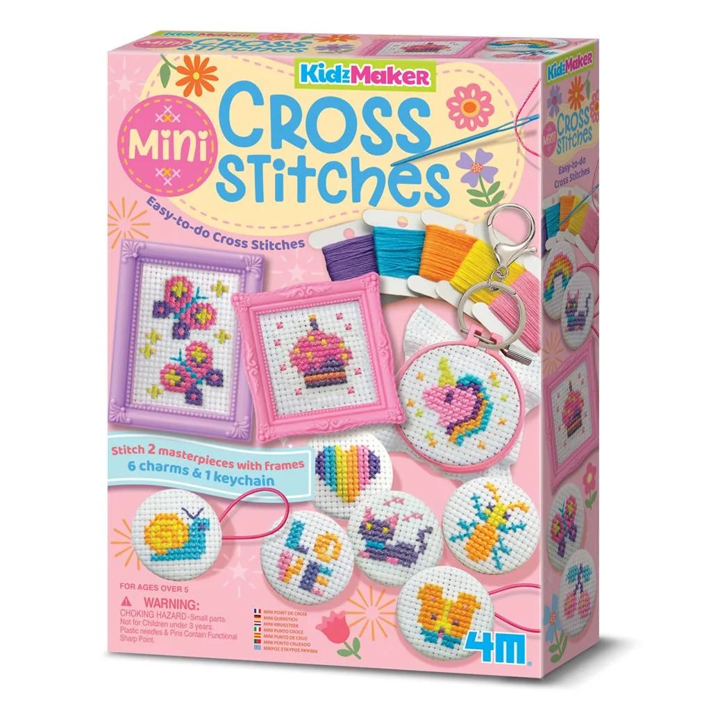 4M KIDZMAKER - MINI BOUTONS EN POINT DE CROIX