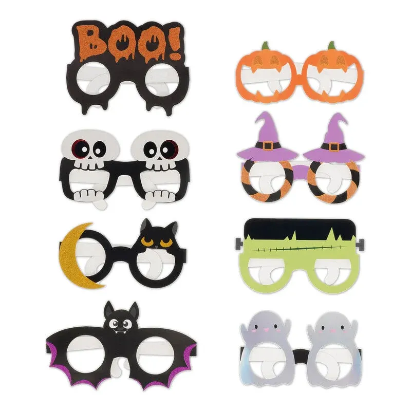8 LUNETTES D'HALLOWEEN EN PAPIER