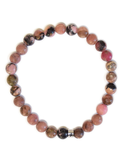 Bracelet Rhodonite Perles rondes 6 mm