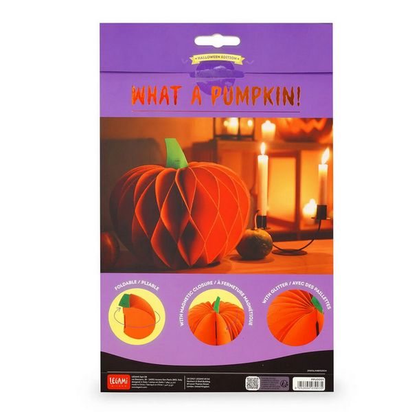 CITROUILLE D'HALLOWEEN PLIABLE EN PAPIER