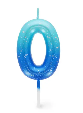 HAPPY BIRTHDAY CANDLE - BLUE - 0