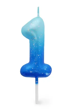 HAPPY BIRTHDAY CANDLE - BLUE - 1