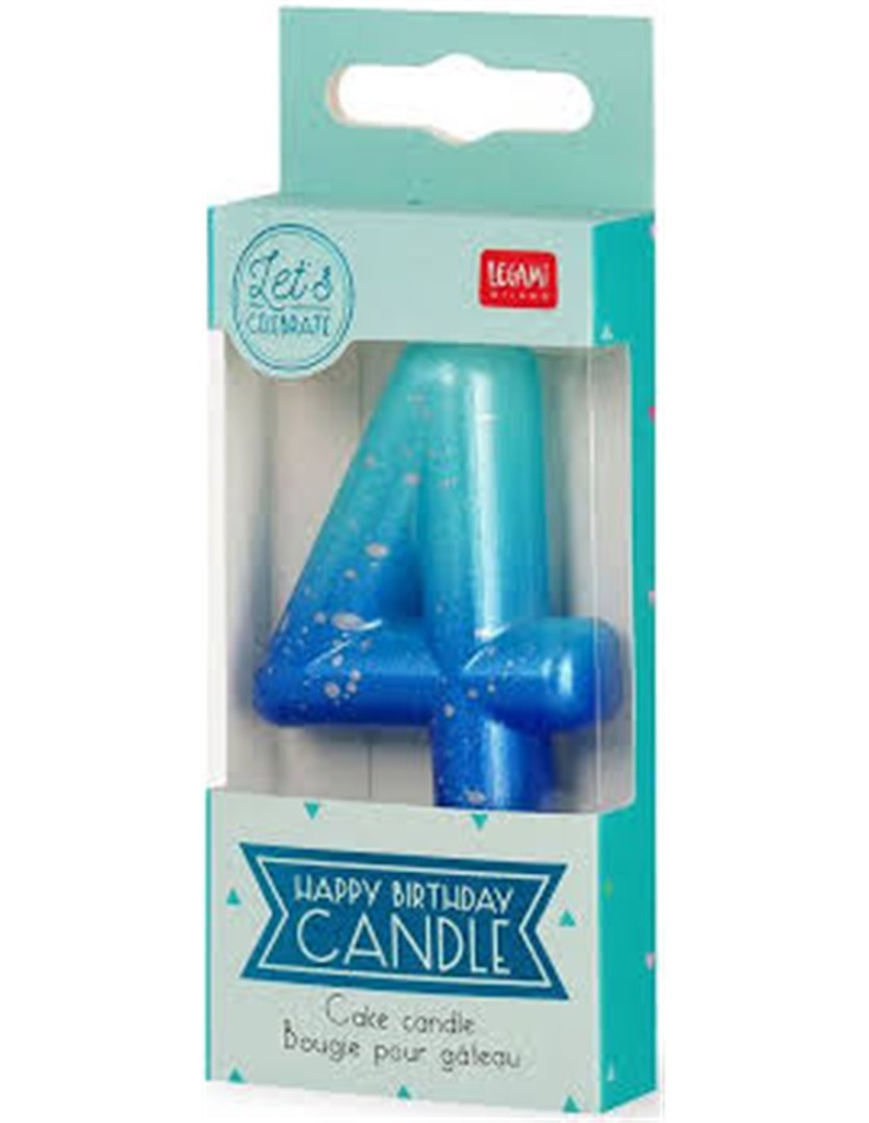HAPPY BIRTHDAY CANDLE - BLUE - 4