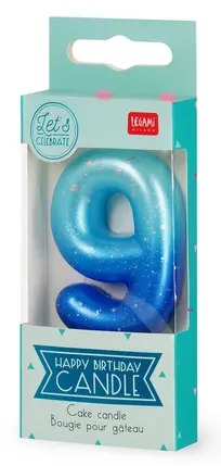 HAPPY BIRTHDAY CANDLE - BLUE - 9