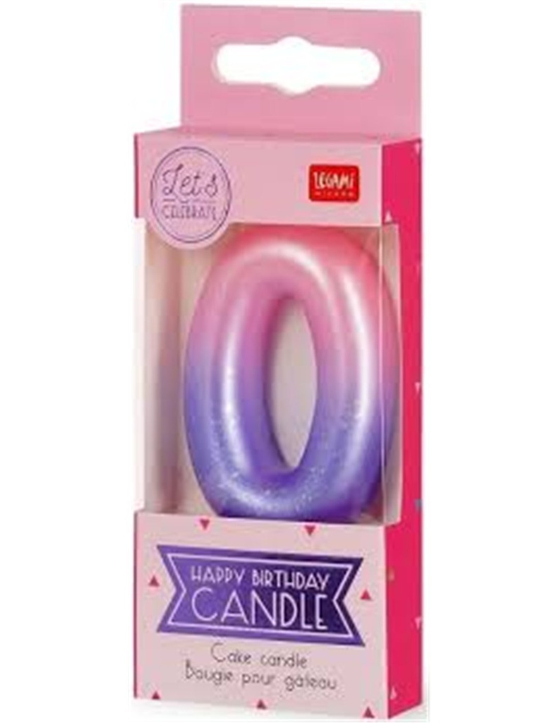 HAPPY BIRTHDAY CANDLE - PINK - 0