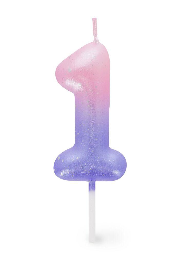 HAPPY BIRTHDAY CANDLE - PINK - 1