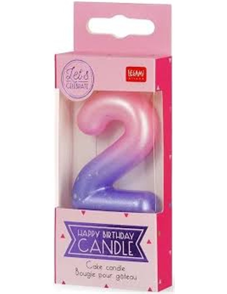 HAPPY BIRTHDAY CANDLE - PINK - 2