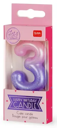 HAPPY BIRTHDAY CANDLE - PINK - 3