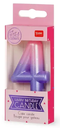 HAPPY BIRTHDAY CANDLE - PINK - 4