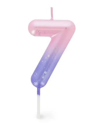 HAPPY BIRTHDAY CANDLE - PINK - 7