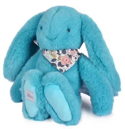 LAPIN FLEURETTE 25 CM - TURQUOISE