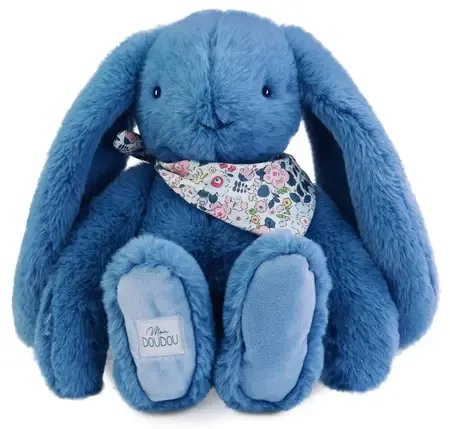 LAPIN FLEURETTE 35 CM - BLEU