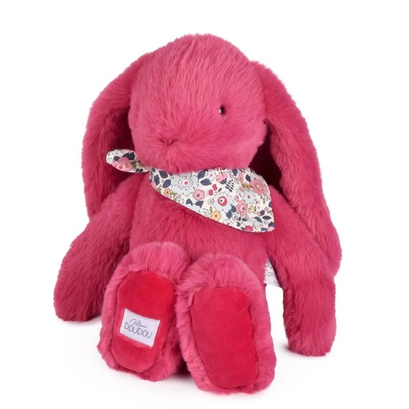 LAPIN FLEURETTE 35 CM - FUSCHIA