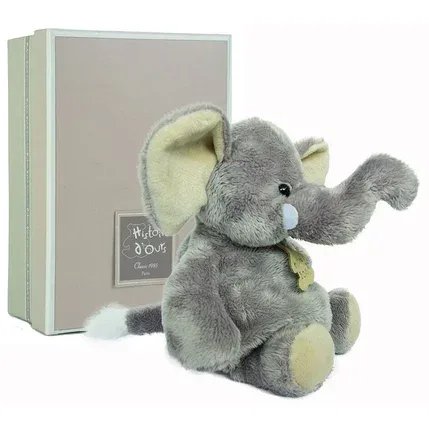 PELUCHE ÉLÉPHANT (BOITE) 23CM