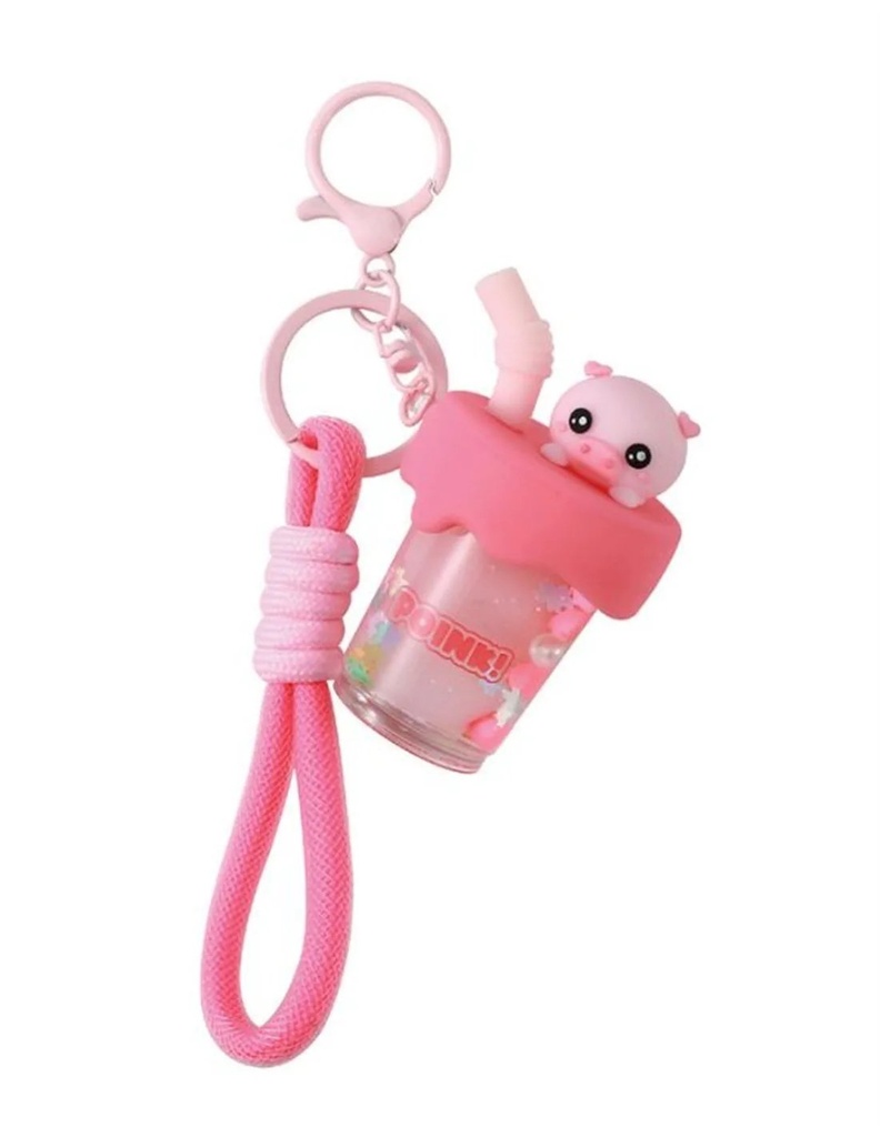 PORTE-CLÉS BUBBLE TEA COCHON